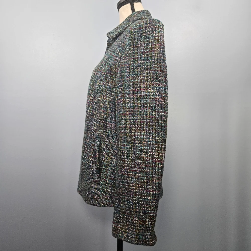 Coldwater Creek‎ Womens Full Zip Multicolored Blazer Jacket Coat Size 4-6